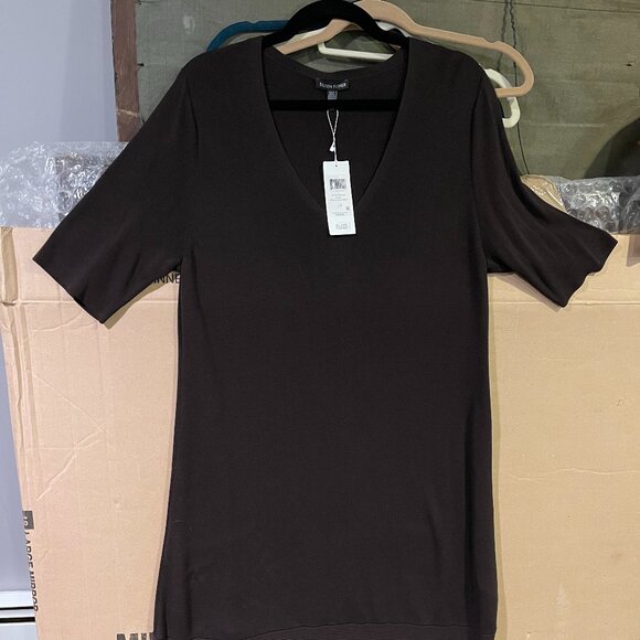 Eileen Fisher Brown Dress  size L NWT - Picture 6 of 6